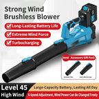 Cordless 6 Speed Mode Leaf Blowers With 2 X Batteries And Charger For Patio Cleaning, Lawn Care, Blowing Leaves