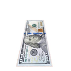 One Hundred Dollar Design Area Rug, Currency Inspired Non-Slip Carpet For Living Room & Entryway