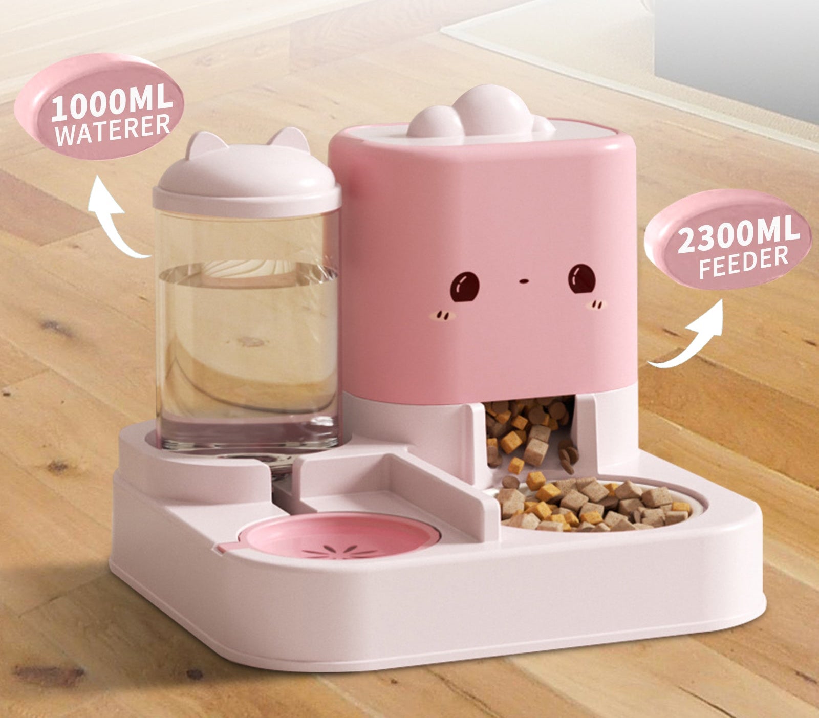 1 Piece Cartoon Cloud Cat Ear Feeding And Water Feeding Integrated Cat And Dog Universal Pet Essential Item For Home And Travel - VibraStore