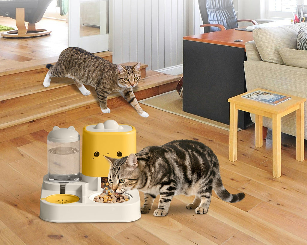 1 Piece Cartoon Cloud Cat Ear Feeding And Water Feeding Integrated Cat And Dog Universal Pet Essential Item For Home And Travel - VibraStore