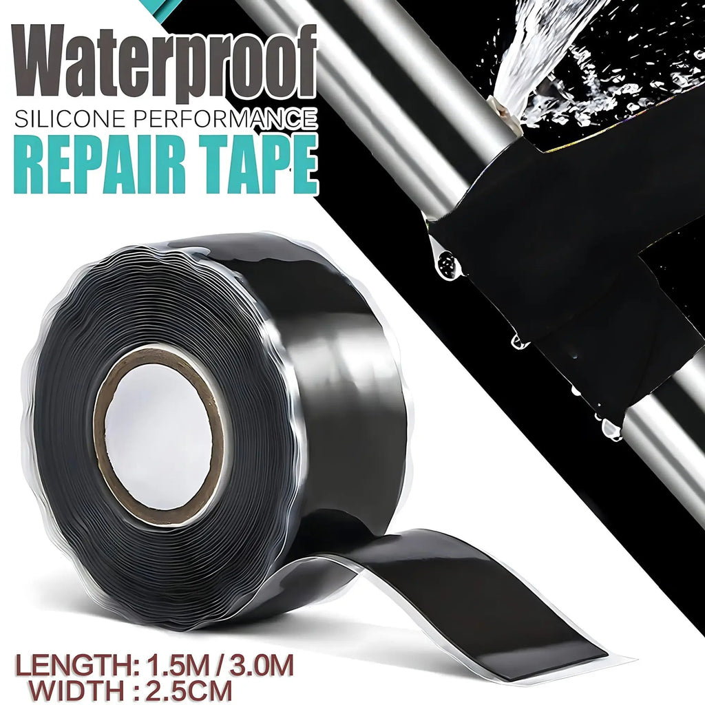 1 Roll 1.5M/3.0M Self Fusing Silicone Tape, Waterproof, Insulating for Leak - Proof Sealing and Repair for Plumbing, Electrical - VibraStore