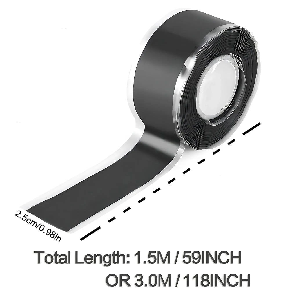1 Roll 1.5M/3.0M Self Fusing Silicone Tape, Waterproof, Insulating for Leak - Proof Sealing and Repair for Plumbing, Electrical - VibraStore