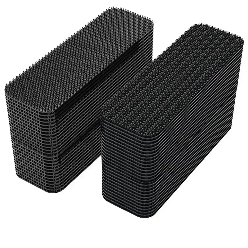 10 - 50pairs Carpet Mat Fixing Stickers Universal Car Foot Pad Invisible Non Slip Tape Nylon Magic Tape Auto Traceless Adhesive - VibraStore