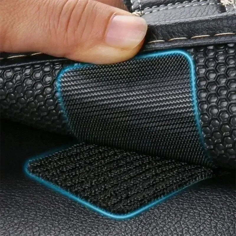 10 - 50pairs Carpet Mat Fixing Stickers Universal Car Foot Pad Invisible Non Slip Tape Nylon Magic Tape Auto Traceless Adhesive - VibraStore