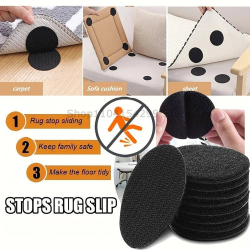 10 - 50pairs Carpet Mat Fixing Stickers Universal Car Foot Pad Invisible Non Slip Tape Nylon Magic Tape Auto Traceless Adhesive - VibraStore