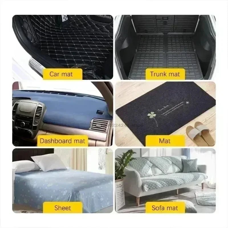10 - 50pairs Carpet Mat Fixing Stickers Universal Car Foot Pad Invisible Non Slip Tape Nylon Magic Tape Auto Traceless Adhesive - VibraStore