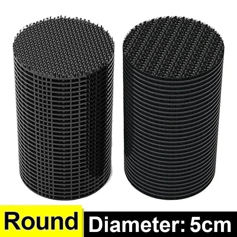 10 - 50pairs Carpet Mat Fixing Stickers Universal Car Foot Pad Invisible Non Slip Tape Nylon Magic Tape Auto Traceless Adhesive - VibraStore