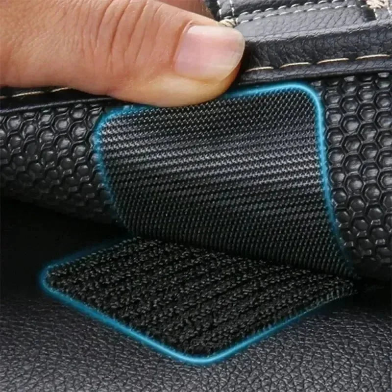 10 - 50pairs Carpet Mat Fixing Stickers Universal Car Foot Pad Invisible Non Slip Tape Nylon Magic Tape Auto Traceless Adhesive - VibraStore