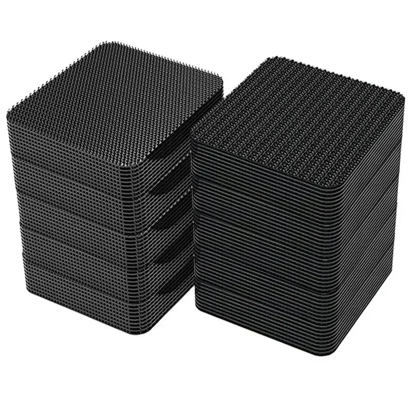 10 - 50pairs Carpet Mat Fixing Stickers Universal Car Foot Pad Invisible Non Slip Tape Nylon Magic Tape Auto Traceless Adhesive - VibraStore