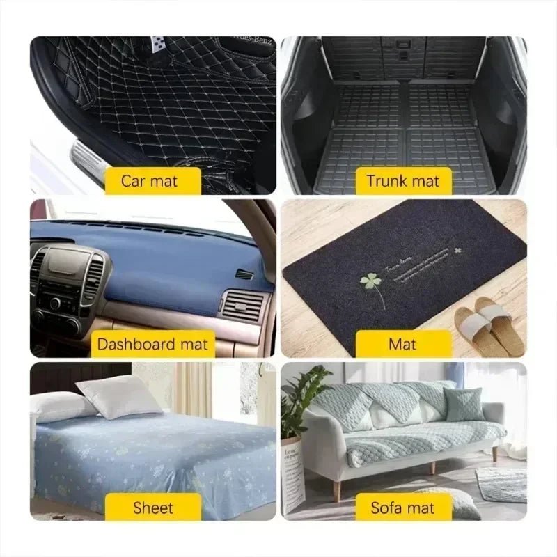10 - 50pairs Carpet Mat Fixing Stickers Universal Car Foot Pad Invisible Non Slip Tape Nylon Magic Tape Auto Traceless Adhesive - VibraStore
