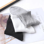 10 pares de calcetines de algodón a media pantorrilla para hombre para todas las estaciones, color sólido y versátiles - VibraStore