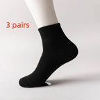 10 pares de calcetines de algodón a media pantorrilla para hombre para todas las estaciones, color sólido y versátiles - VibraStore