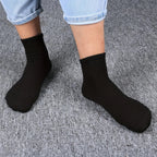 10 pares de calcetines de algodón a media pantorrilla para hombre para todas las estaciones, color sólido y versátiles - VibraStore