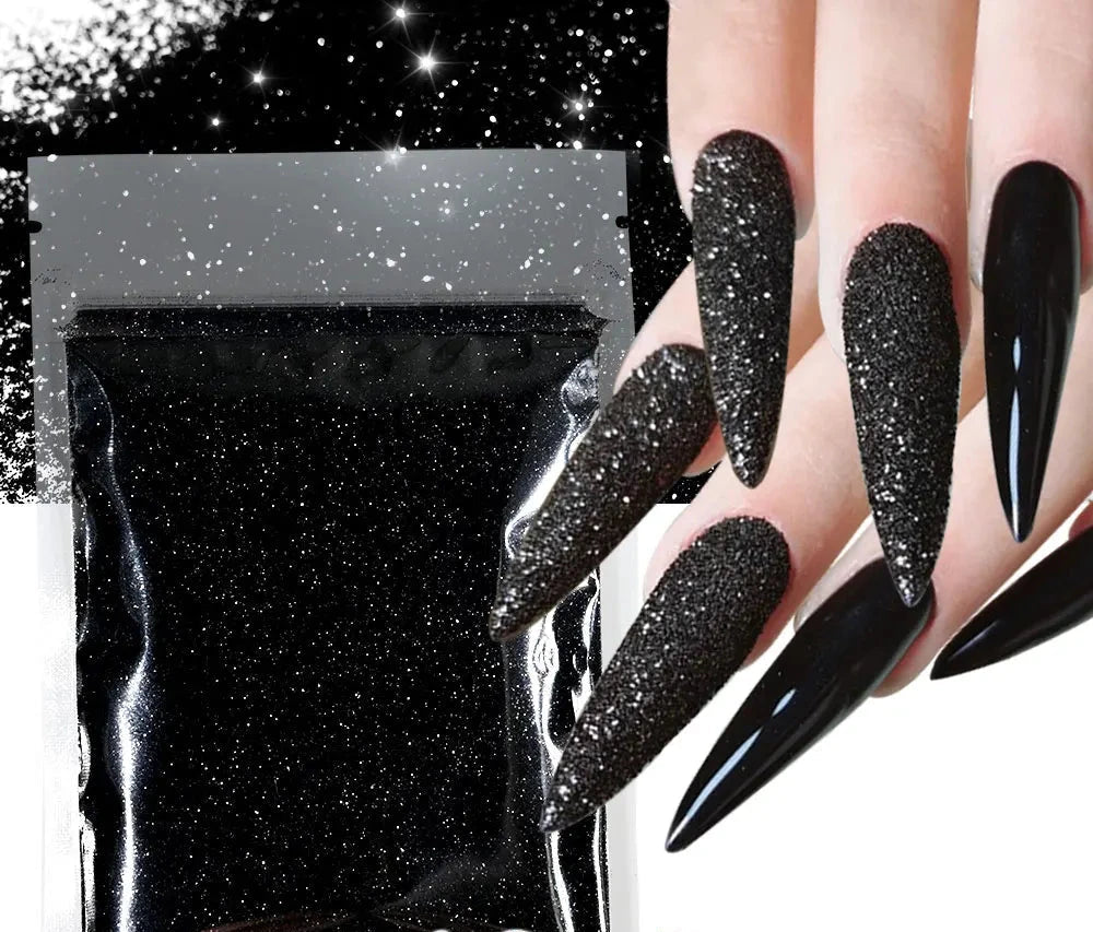 10g 0,2mm brillo blanco Arco Iris brillo de uñas en polvo holográfico brillante azúcar diamante caramelo abrigo polvo de uñas decoraciones artísticas - VibraStore