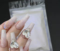 10g 0,2mm brillo blanco Arco Iris brillo de uñas en polvo holográfico brillante azúcar diamante caramelo abrigo polvo de uñas decoraciones artísticas - VibraStore