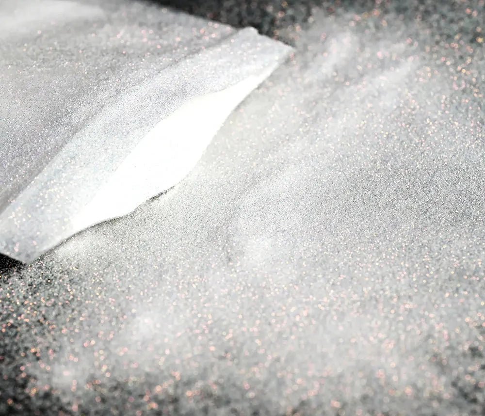 10g 0,2mm brillo blanco Arco Iris brillo de uñas en polvo holográfico brillante azúcar diamante caramelo abrigo polvo de uñas decoraciones artísticas - VibraStore