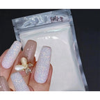 10g 0,2mm brillo blanco Arco Iris brillo de uñas en polvo holográfico brillante azúcar diamante caramelo abrigo polvo de uñas decoraciones artísticas - VibraStore