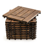 10PC 12inch*12inch High - quality Acacia Wood Modular Flooring, Model 007, Is Easy To Install And Enhances Your Home's Elegance And Comfort. - VibraStore