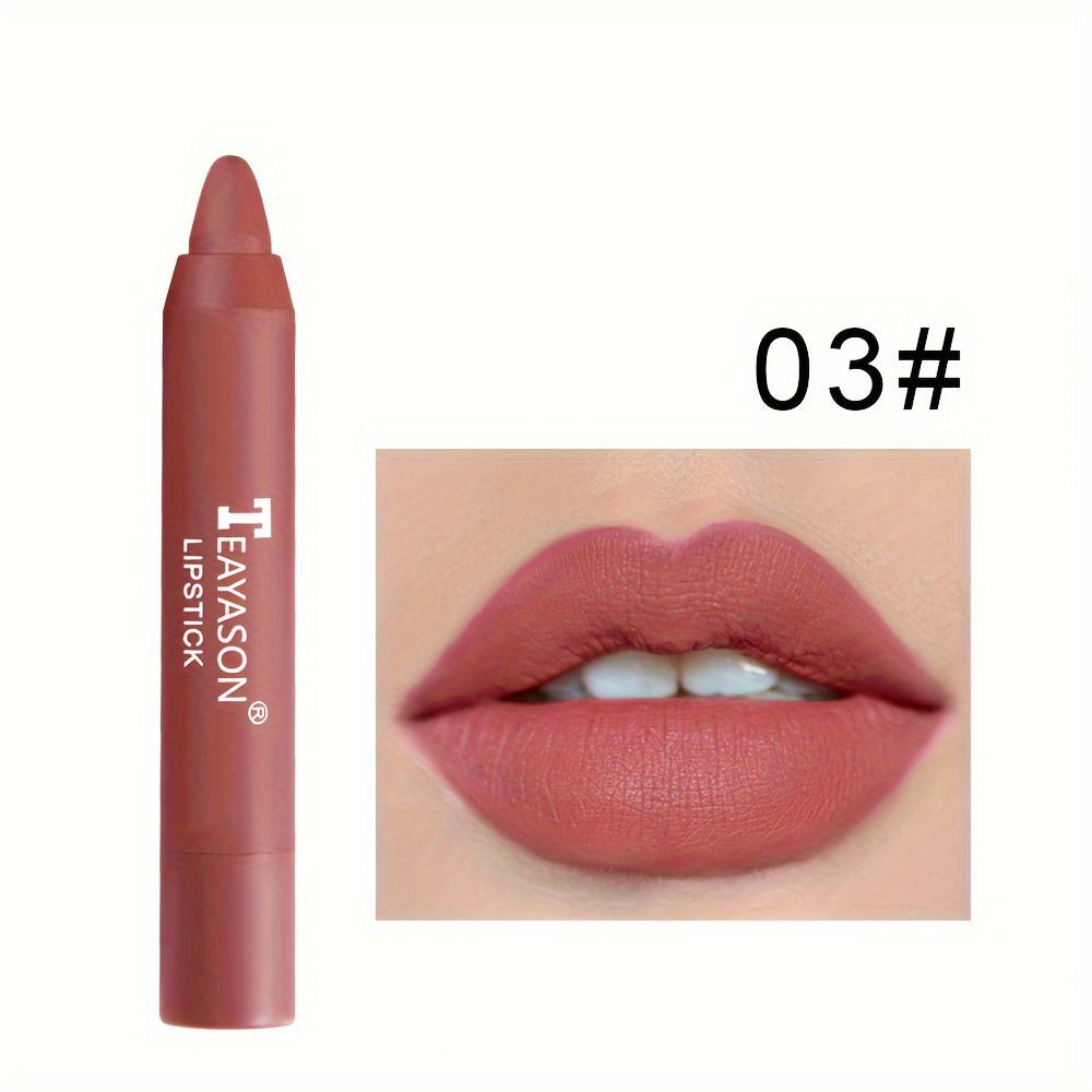 12 Colors Matte Moisturizing Lipstick Crayons - Vibrant Lipstick for Smooth, Long - Lasting, Waterproof Finish - Perfect Valentine's Day Gift for Her - VibraStore