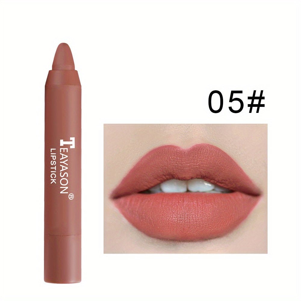 12 Colors Matte Moisturizing Lipstick Crayons - Vibrant Lipstick for Smooth, Long - Lasting, Waterproof Finish - Perfect Valentine's Day Gift for Her - VibraStore