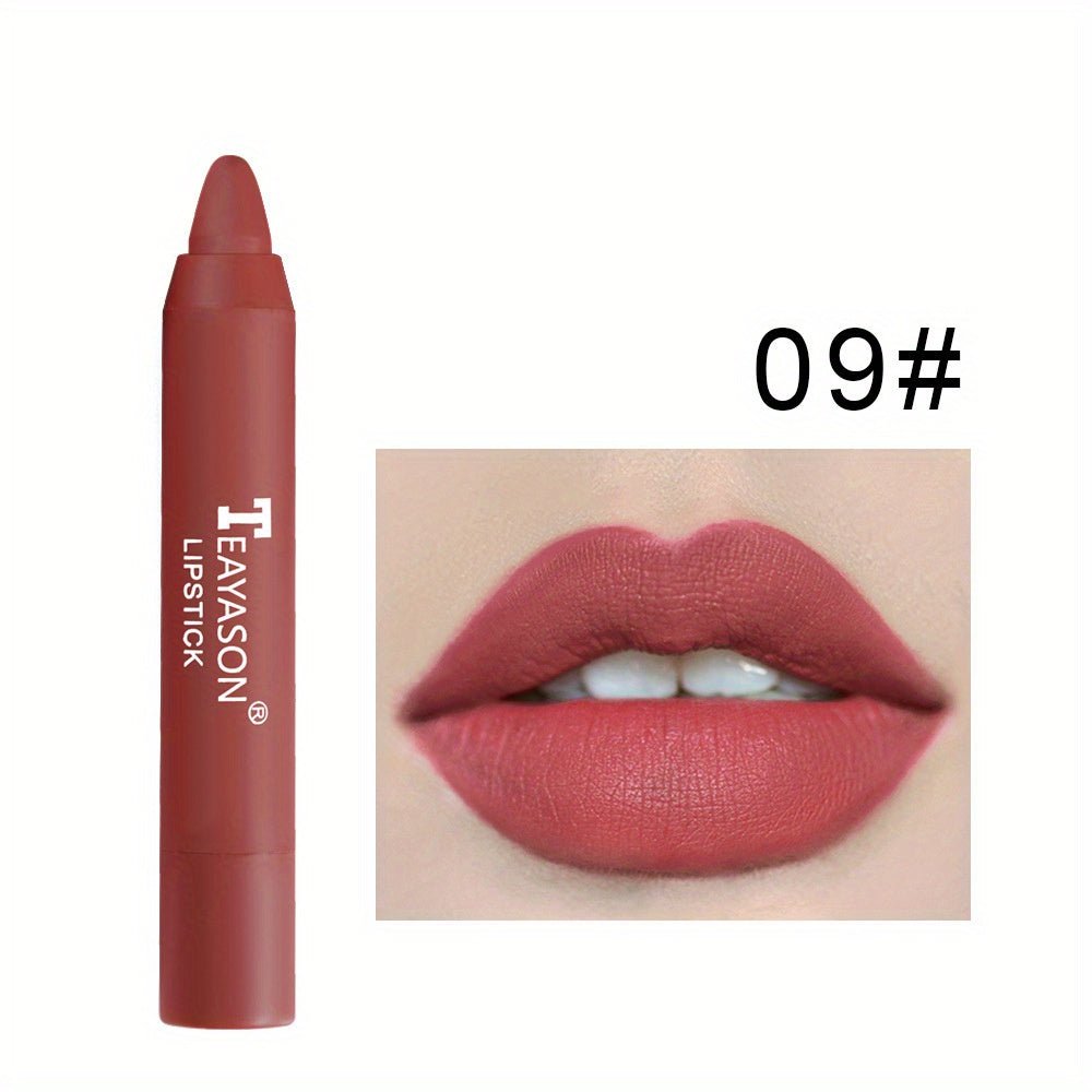 12 Colors Matte Moisturizing Lipstick Crayons - Vibrant Lipstick for Smooth, Long - Lasting, Waterproof Finish - Perfect Valentine's Day Gift for Her - VibraStore