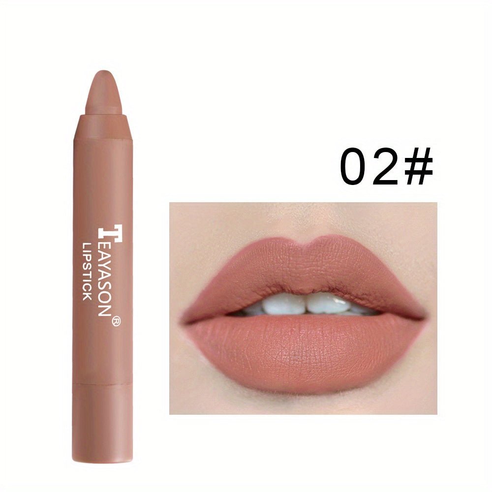 12 Colors Matte Moisturizing Lipstick Crayons - Vibrant Lipstick for Smooth, Long - Lasting, Waterproof Finish - Perfect Valentine's Day Gift for Her - VibraStore