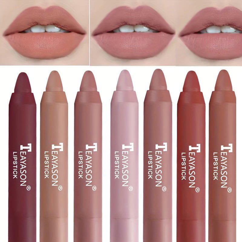 12 Colors Matte Moisturizing Lipstick Crayons - Vibrant Lipstick for Smooth, Long - Lasting, Waterproof Finish - Perfect Valentine's Day Gift for Her - VibraStore