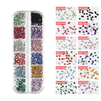 12 rejillas de diamantes de imitación de cristal brillante para decoración de uñas, piedras preciosas planas para decoración, adornos para uñas, zapatos, bolsas de maquillaje SZZS05 - VibraStore