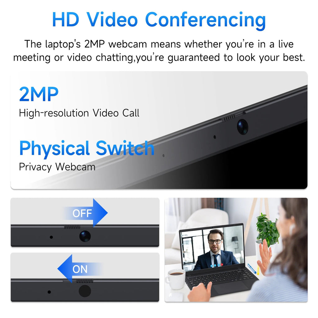 14 Inch Windows 11 Laptops New N4000 2.6Ghz 8GB RAM 512GB ROM Notbook Pc Computer Laptop - VibraStore