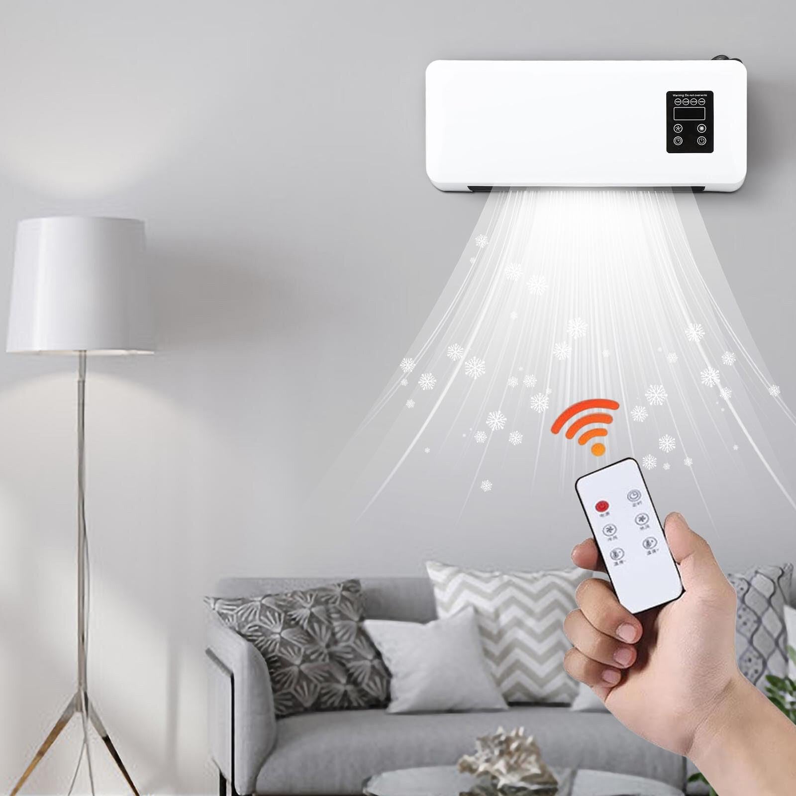 Electric Wall Heater Air Conditioner Wall Mounted Space Heater Fast Heating