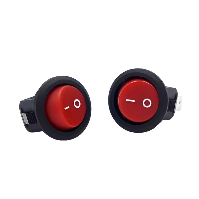 15Pcs Kcd11 Small Rocker Boat Shaped Power Switch Upper Circular And Lower Square 2/3 - Pin Two Level Electronic On - Off 15mm Hole - VibraStore