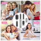 1Pc 6 In 1 Air Styler Volumizer Straightener Curler Dryer Automatic Wrap Styler Hair Dryer Brush Set With 3 Temp Settings ALCI Plug Glove Cable Zip Tie - VibraStore