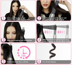 1Pc 6 In 1 Air Styler Volumizer Straightener Curler Dryer Automatic Wrap Styler Hair Dryer Brush Set With 3 Temp Settings ALCI Plug Glove Cable Zip Tie - VibraStore