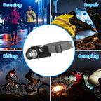 1Pc Motion Sensor LED Headlamp Zoomable Headlamp Flashlight Waterproof Outdoor Emergency Headlight With 3 Lighting Modes - VibraStore
