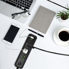 1Pc Power Strip With 6FT Extension Cord 3 AC Outlets And 2 USB A Ports 1 USB C Port 2500W Wall Mount Outlet Extender For Home Office Dorm Travel - VibraStore