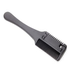1Pc Salon - Grade Hair Cutting Comb With Razor Blade - Perfect For Thinning, Trimming, And Styling At Home - VibraStore