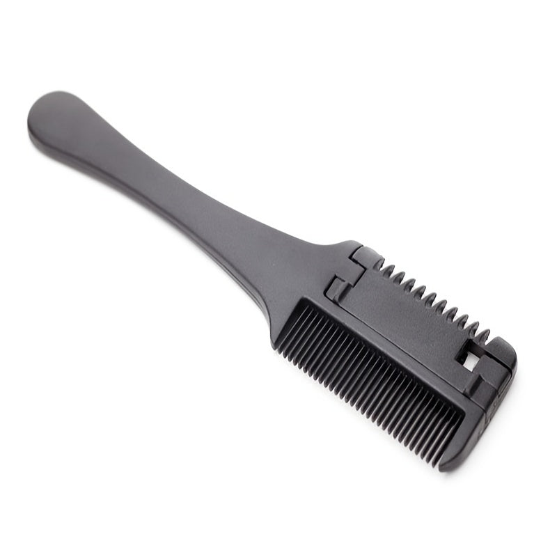 1Pc Salon - Grade Hair Cutting Comb With Razor Blade - Perfect For Thinning, Trimming, And Styling At Home - VibraStore