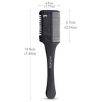 1Pc Salon - Grade Hair Cutting Comb With Razor Blade - Perfect For Thinning, Trimming, And Styling At Home - VibraStore