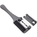 1Pc Salon - Grade Hair Cutting Comb With Razor Blade - Perfect For Thinning, Trimming, And Styling At Home - VibraStore