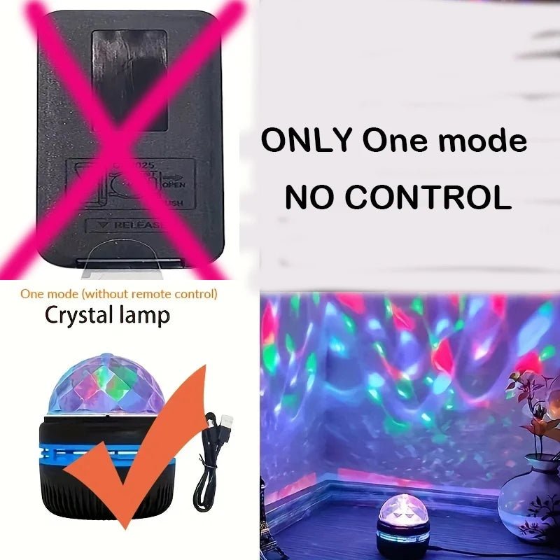 1pc Star Projector, Galaxy Projector, Water Ocean Wave Projector For Bedroom Night Light Room Decor With 7 - Colors Patterns - VibraStore