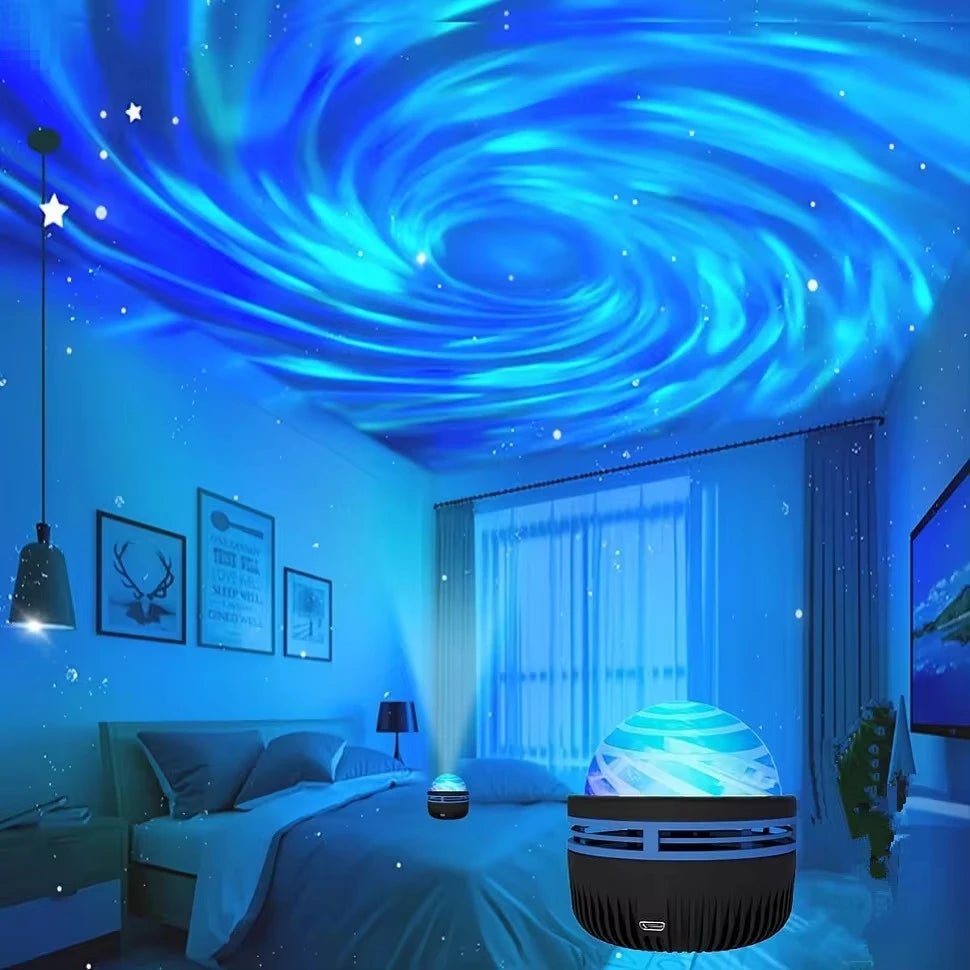 1pc Star Projector, Galaxy Projector, Water Ocean Wave Projector For Bedroom Night Light Room Decor With 7 - Colors Patterns - VibraStore