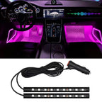 2 in 1 LED Car Neon Light Foot Light LED Interior Decoration Backlight Cigarette Lighter USB Atmosphere Lamp Vehicle Accessories - VibraStore
