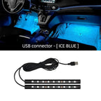 2 in 1 LED Car Neon Light Foot Light LED Interior Decoration Backlight Cigarette Lighter USB Atmosphere Lamp Vehicle Accessories - VibraStore