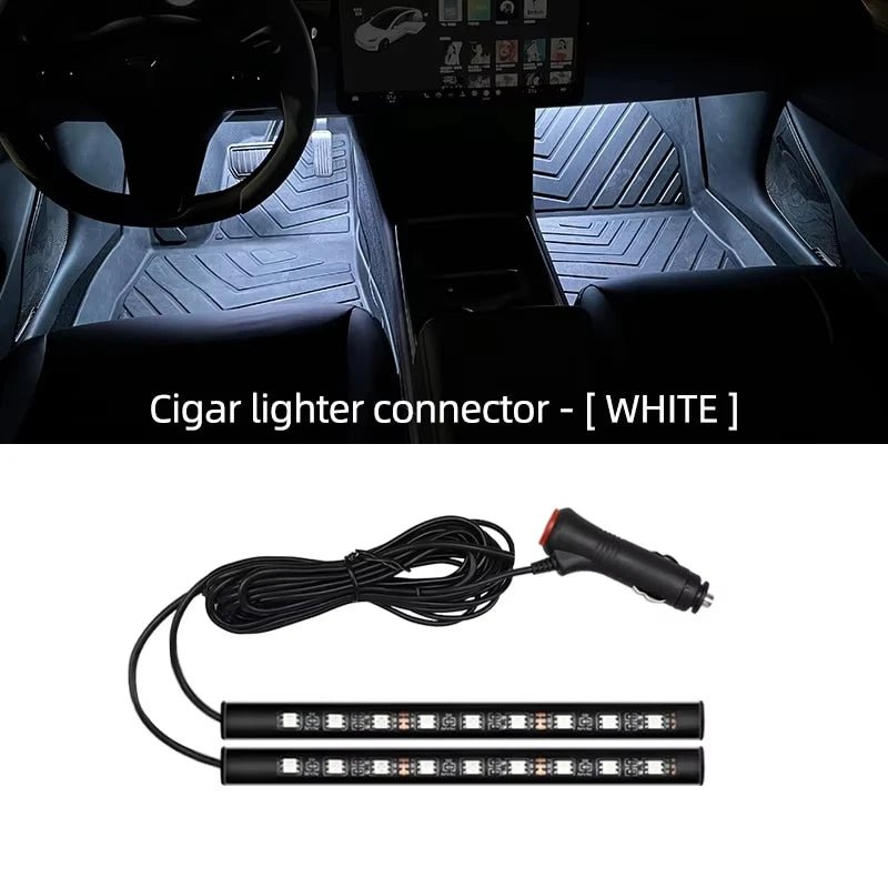 2 in 1 LED Car Neon Light Foot Light LED Interior Decoration Backlight Cigarette Lighter USB Atmosphere Lamp Vehicle Accessories - VibraStore
