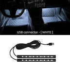 2 in 1 LED Car Neon Light Foot Light LED Interior Decoration Backlight Cigarette Lighter USB Atmosphere Lamp Vehicle Accessories - VibraStore