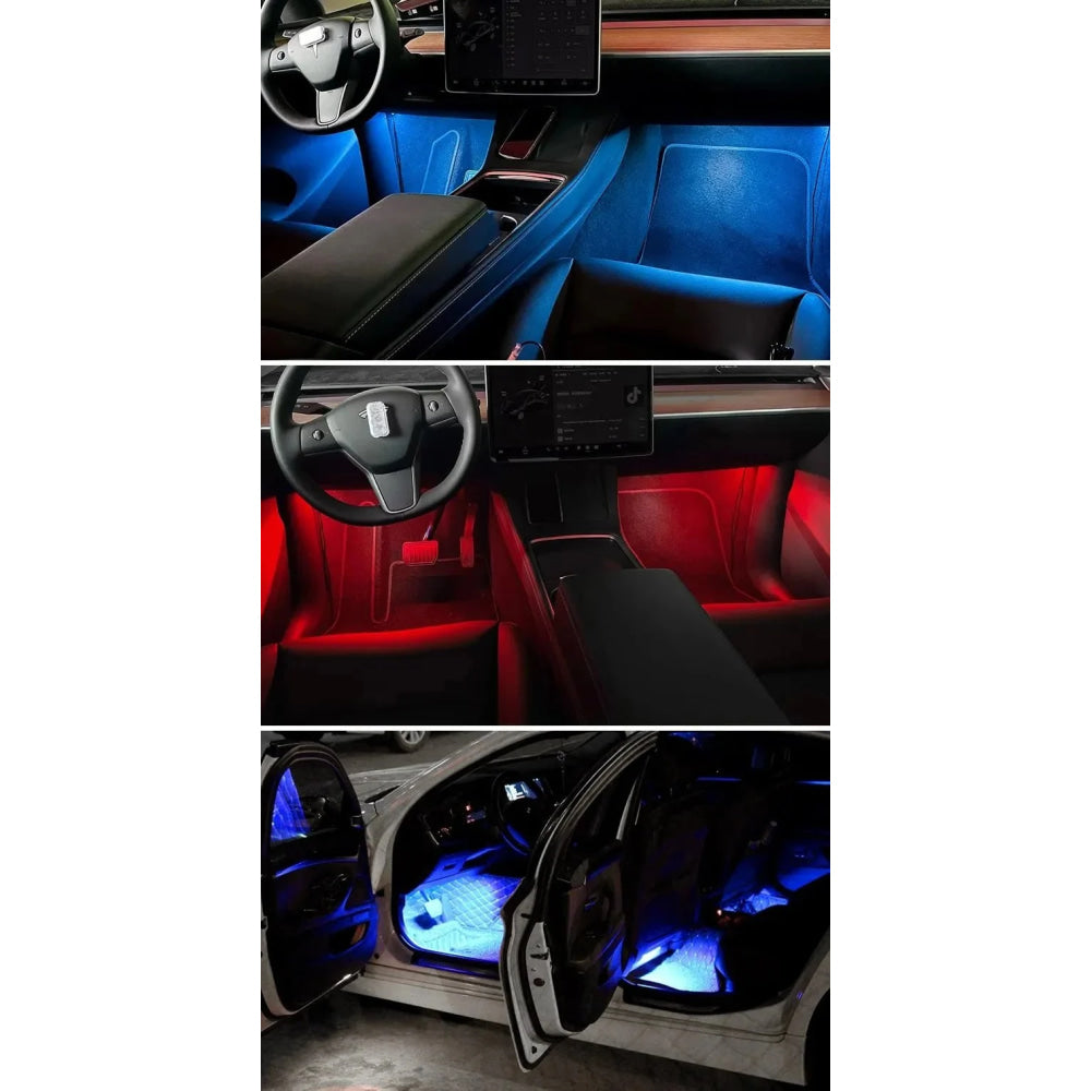 2 in 1 LED Car Neon Light Foot Light LED Interior Decoration Backlight Cigarette Lighter USB Atmosphere Lamp Vehicle Accessories - VibraStore