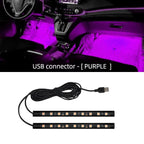 2 in 1 LED Car Neon Light Foot Light LED Interior Decoration Backlight Cigarette Lighter USB Atmosphere Lamp Vehicle Accessories - VibraStore