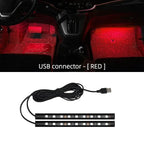 2 in 1 LED Car Neon Light Foot Light LED Interior Decoration Backlight Cigarette Lighter USB Atmosphere Lamp Vehicle Accessories - VibraStore