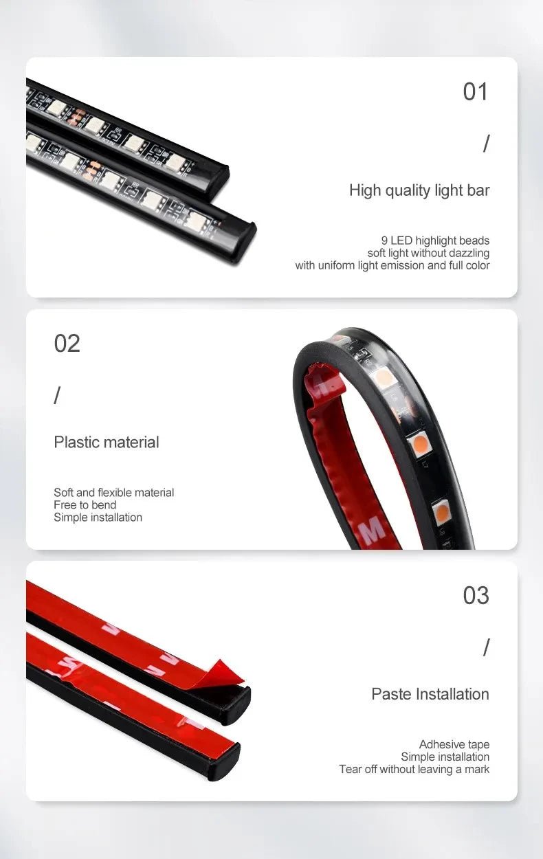 2 in 1 LED Car Neon Light Foot Light LED Interior Decoration Backlight Cigarette Lighter USB Atmosphere Lamp Vehicle Accessories - VibraStore