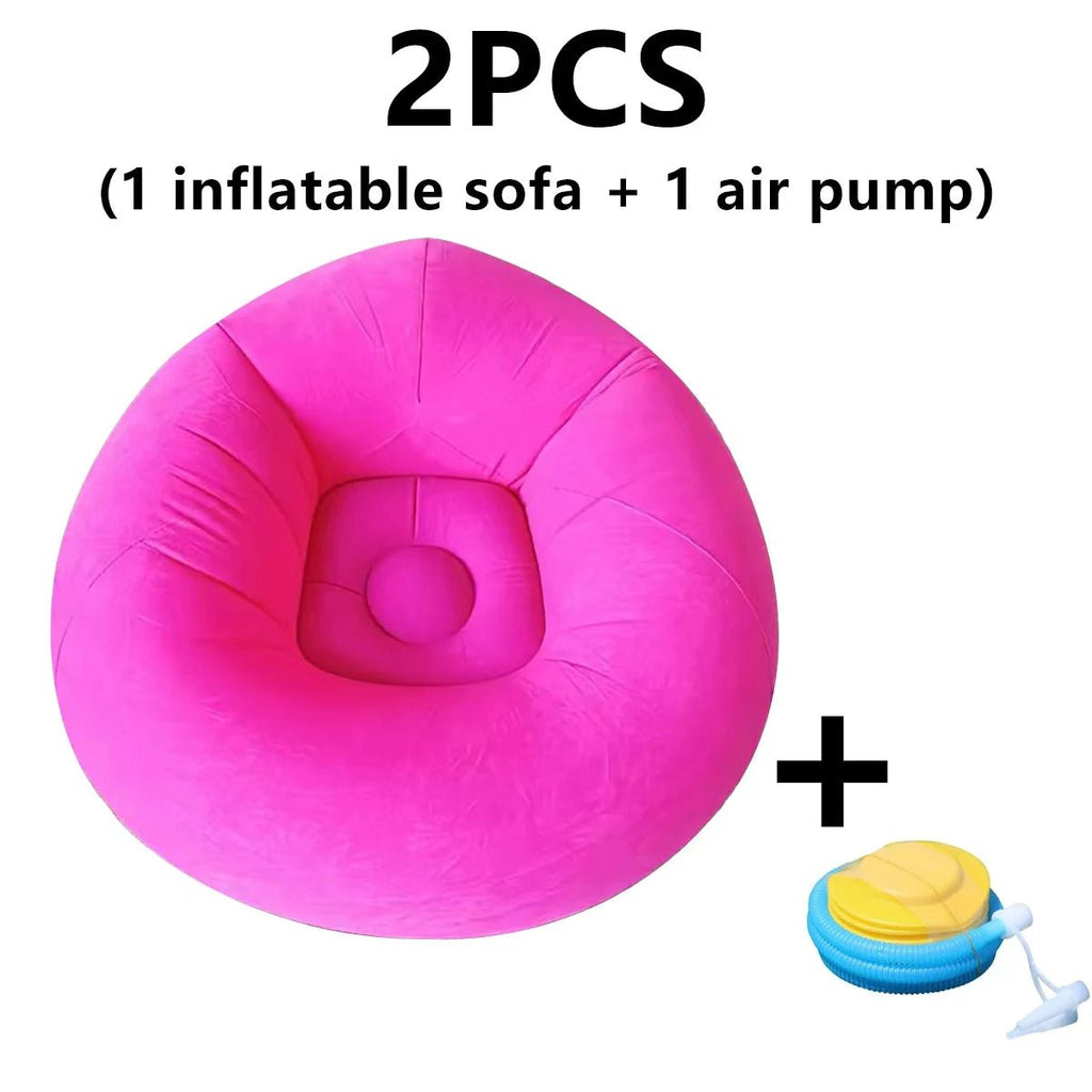 2 uds (1 sofá + 1 bomba de aire) sofá inflable de PVC - VibraStore
